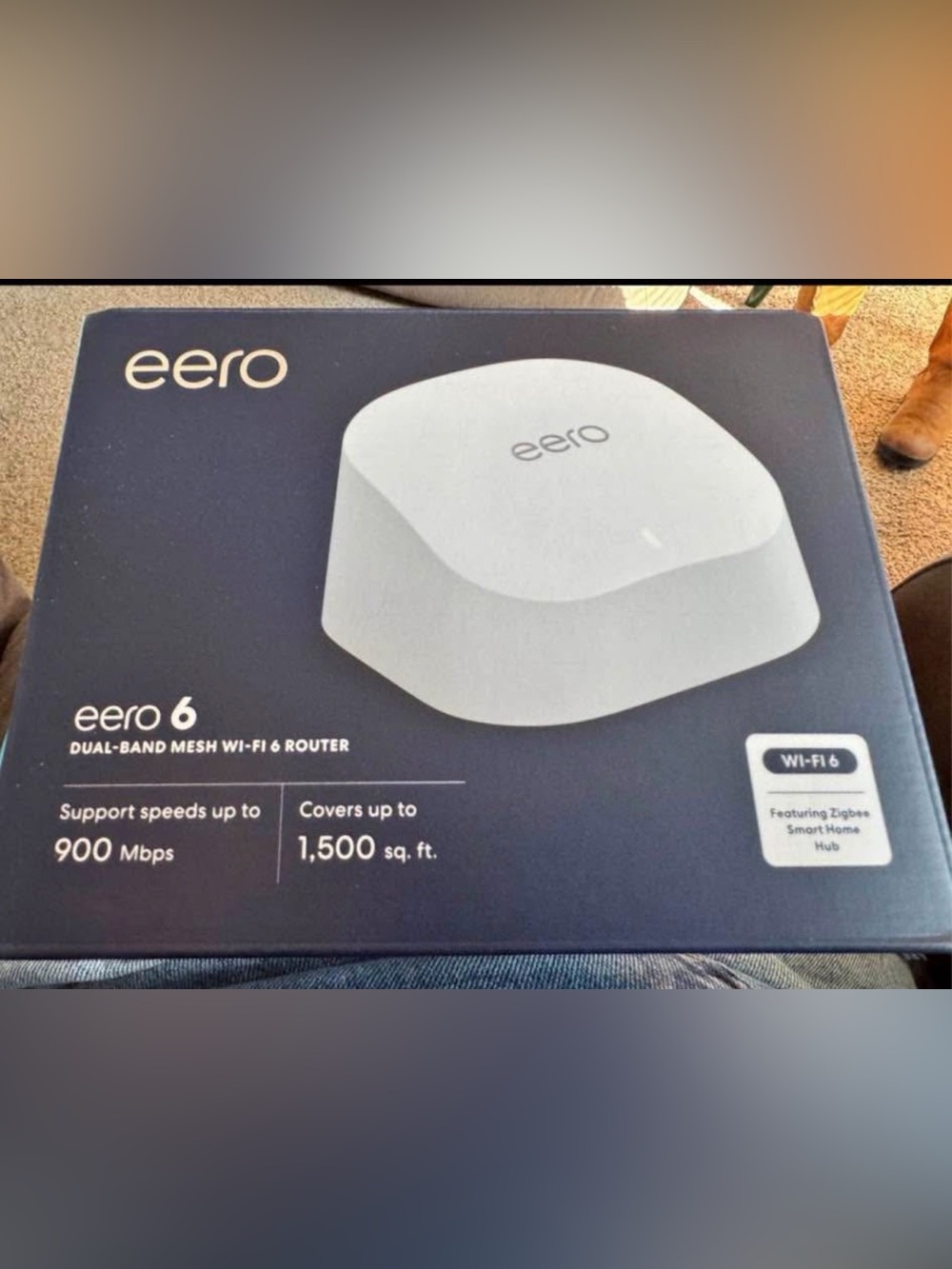 eero White Dual-Band Mesh Wi‑Fi 6 Router